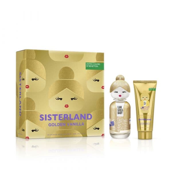 Benetton Sisterland Golden Vanilla Eau de Parfum 80ml + Loção Corporal 75ml Coffret