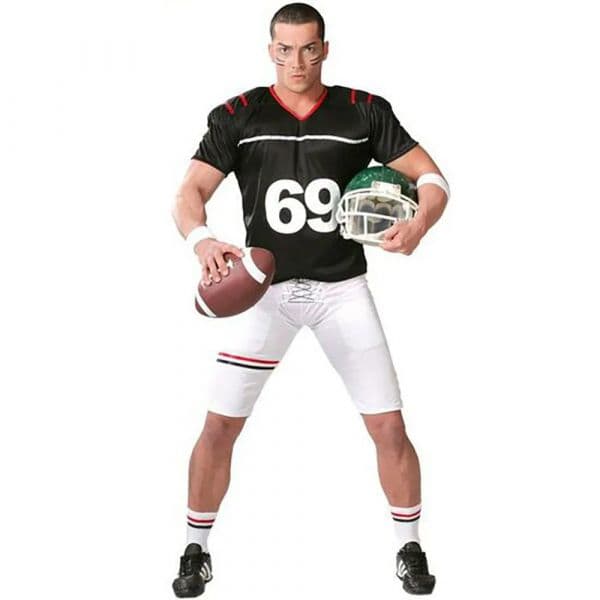 Guirca Fantasia de Quarterback Masculina S Black