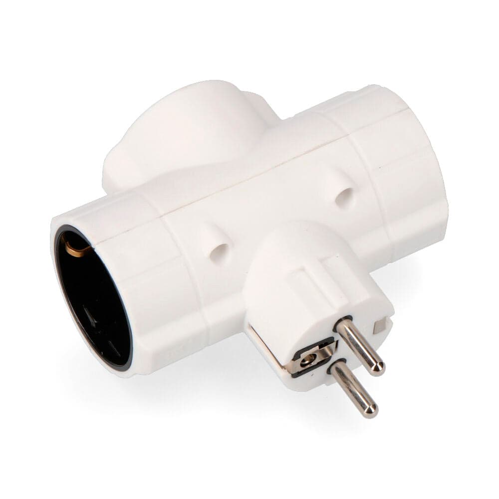 FICHA TRIPLA ECONÓMICA T/TL 16A 250V 4,8MM (EMBALADA) EDM (OLD-15