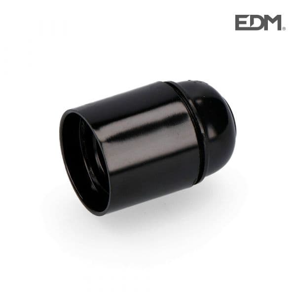 EDM Casquilho Bk Reforçado e27 Preto Embalado (22285) - E44101