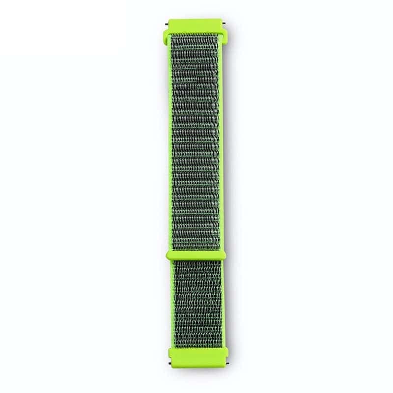Pulseira Universal Nylon 22mm para Smartwatch Xiaomi/Amazfit/Samsung/Huawei/Realme/Ticwatch Verde