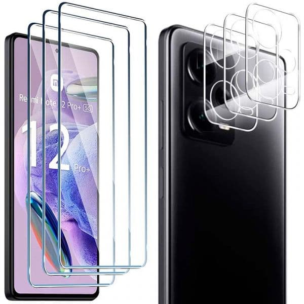 Pack de Acessórios Xiaomi Redmi Note 12 Pro+ com 3 Película de Ecrã + 3 Película de Vidro para Câmara - 78606