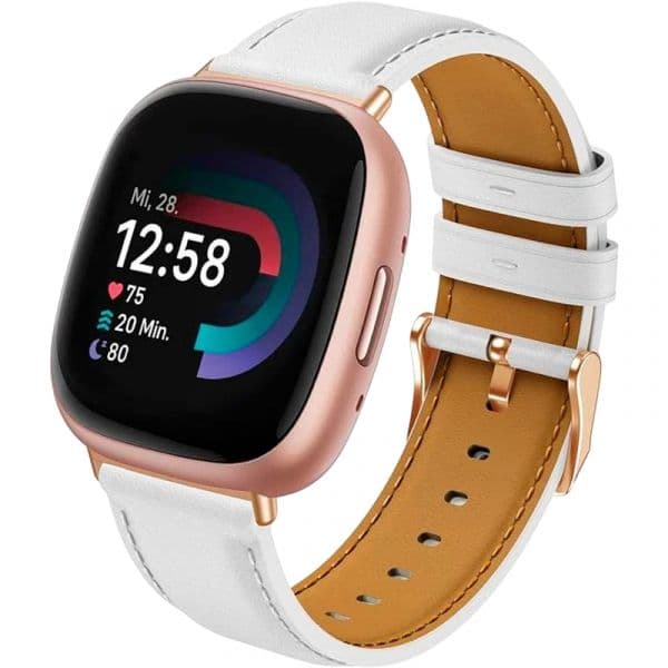 Crococase Bracelete para Fitbit Versa 3 / Versa 4 White