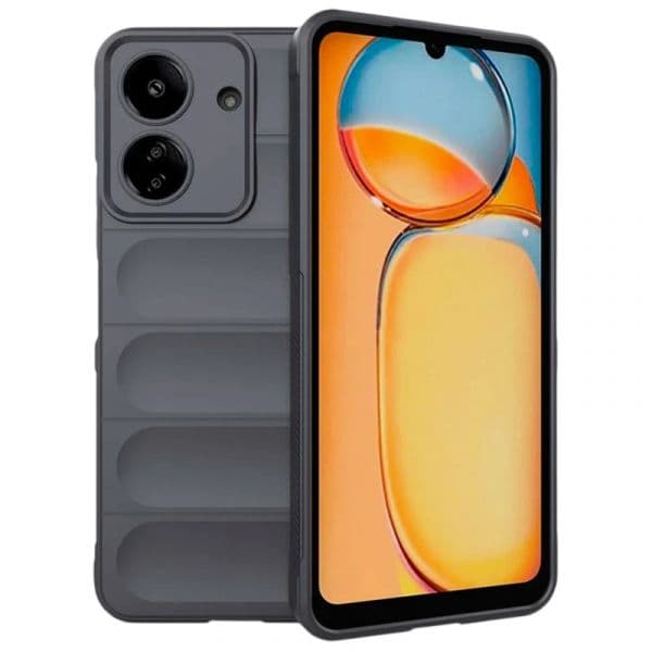 Crococase Capa Silicone Wave para Xiaomi Redmi 13C / Poco C65 / Poco M6 5G Grey