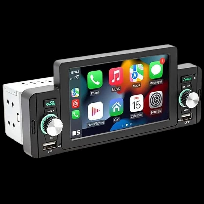 SWM 160C 5 polegadas Bluetooth/Carplay/USB Preto - Autorádio 1 DIN - Image 1