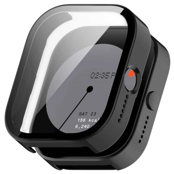 Crococase Capa PC + Vidro Temperado para CMF by Nothing Watch Pro Black