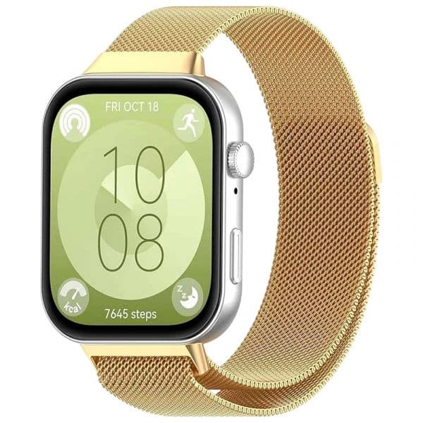 Crococase Pulseira Milanesa Magnética para Huawei Watch Fit 3 Gold
