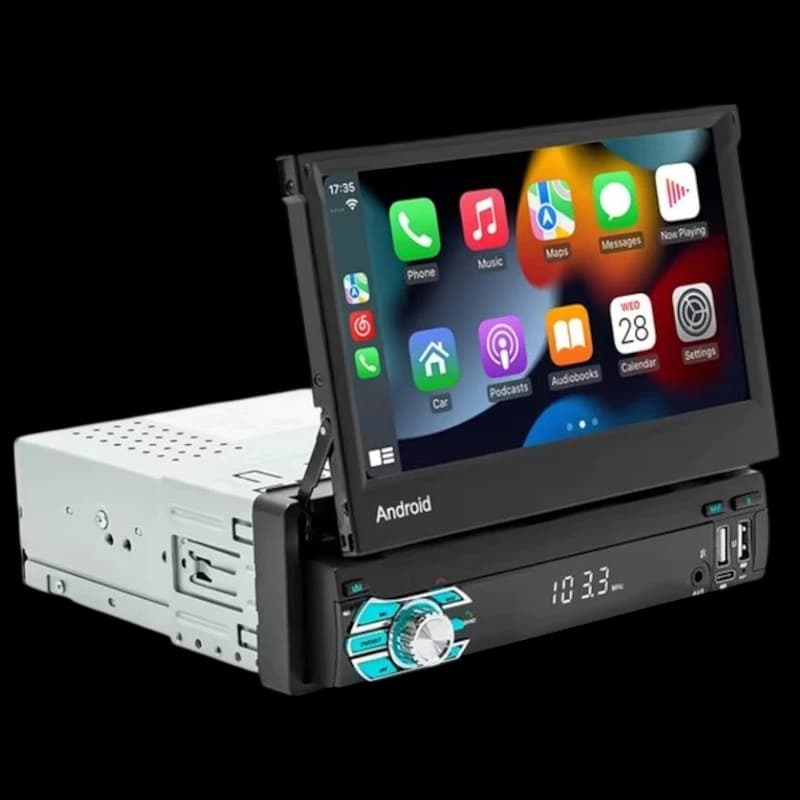 Autorádio 1 DIN SWM 9710-J LED 7 polegadas 2GB/64GB GPS Carplay Preto