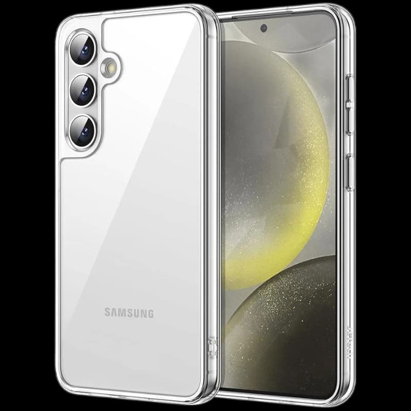 Capa protetora premium para Samsung Galaxy S24 5G Acrílico antiamarelamento transparente