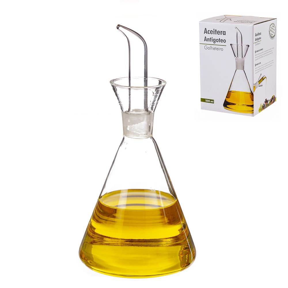 Kozina Azeiteira Anti-Pingo Vidro Transparente 500ml
