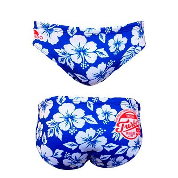 Turbo Classic Hibis Swimming Brief Azul 3XL Homem