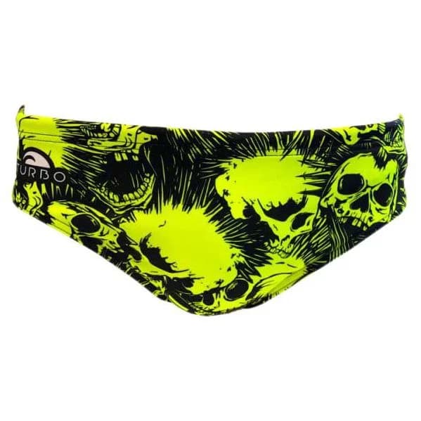 Turbo Skull Punk Swimming Brief Amarelo,Preto 2XL Homem