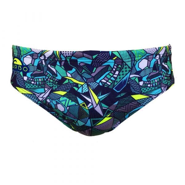 Turbo Skull Geo Swimming Brief Azul M Homem