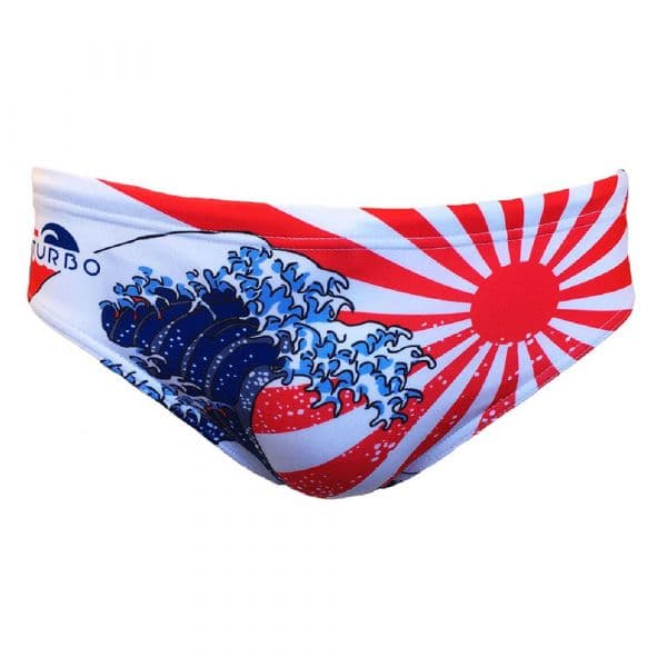 Turbo Japan Kanji Swimming Brief Vermelho,Azul 2XL Homem
