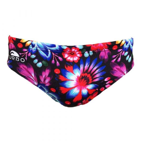 Turbo Flower Swimming Brief Colorido 5XL Homem
