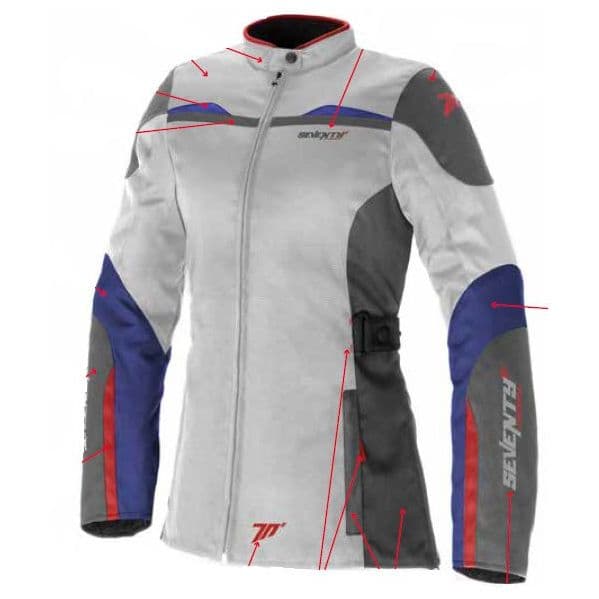 Seventy-degrees Casaco Mulher Sd-jc59 Ice / Red / Blue M