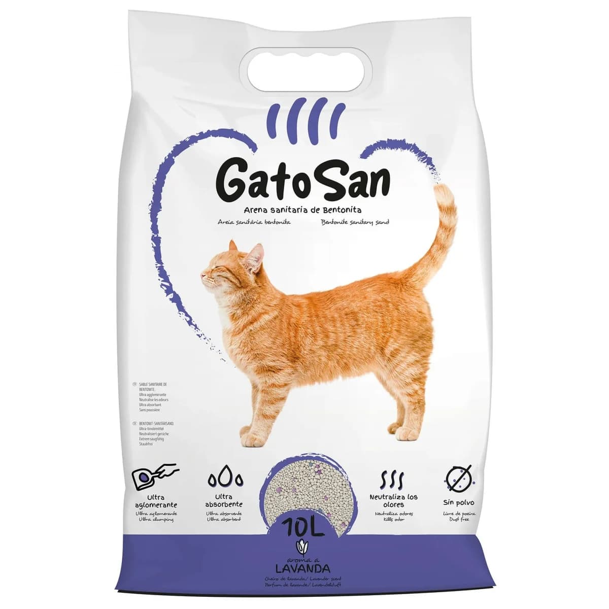 GatoSan Areia Sanitária Lavanda (10lt)