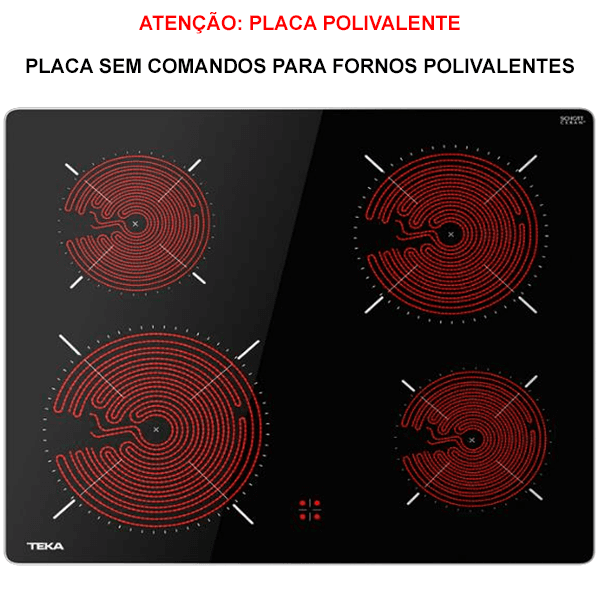 Placa Vitrocerâmica Teka TTC64010CRDBK 60cm