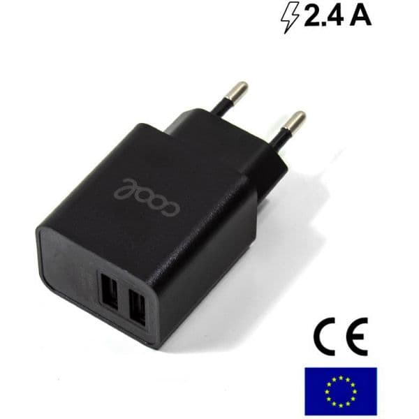 Cool Accesorios Carregador Universal 2xUSB 2.4A Black
