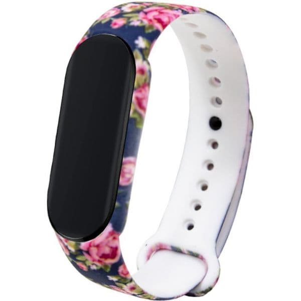 Bracelete Xiaomi Mi Band 5 Estampado Flores - Mi Band 5 - OKPT14753