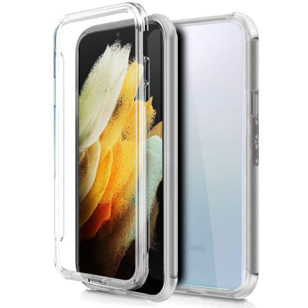 Capa de silicone 3D para Samsung G998 Galaxy 21 Ultra (Frente e Verso Transparente)