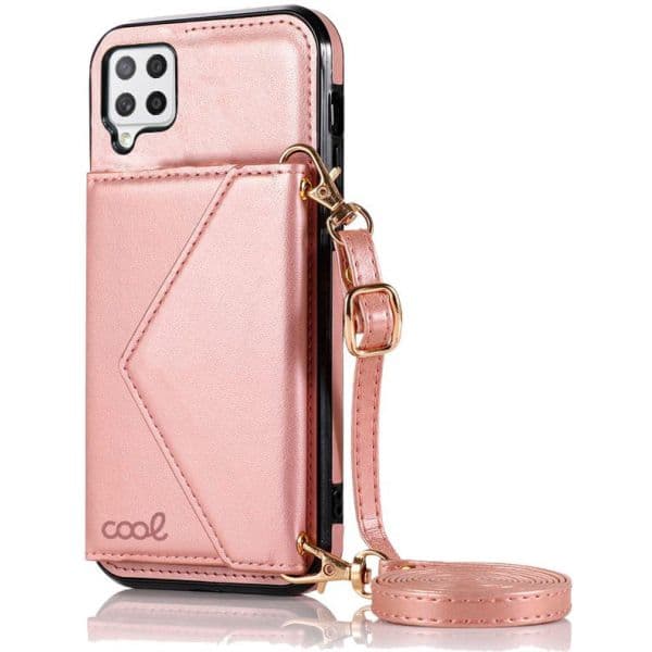 Capa Wallet Hanging Case para Samsung Galaxy A42 5G Rose Gold Beach