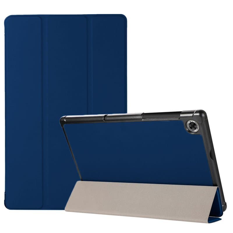 Cool Capa para Lenovo Tab M10 HD 2ª Geração (TB-X306) Couro Liso Azul de 10,1 polegadas