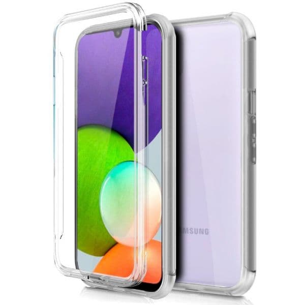 Cool Accesorios Capa de Silicone 3D para Samsung A225 Galaxy A22 4G (Frente + Verso) Clear
