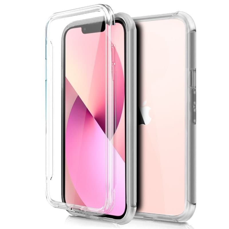 Cool Accesorios Capa de silicone 3D para iPhone 13 (Frente e Verso) Clear