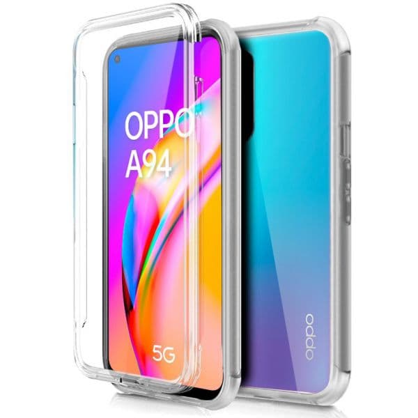 Cool Accesorios Capa de silicone 3D para Oppo A94 5G / Reno 5Z (frente + verso transparente)
