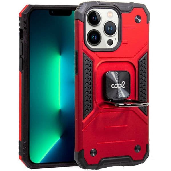 Cool Accesorios Capa para iPhone 13 Pro Hard Ring Red