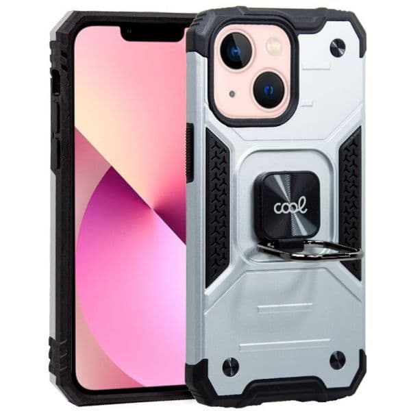 Cool Accesorios Capa para iPhone 13 Hard Ring Silver