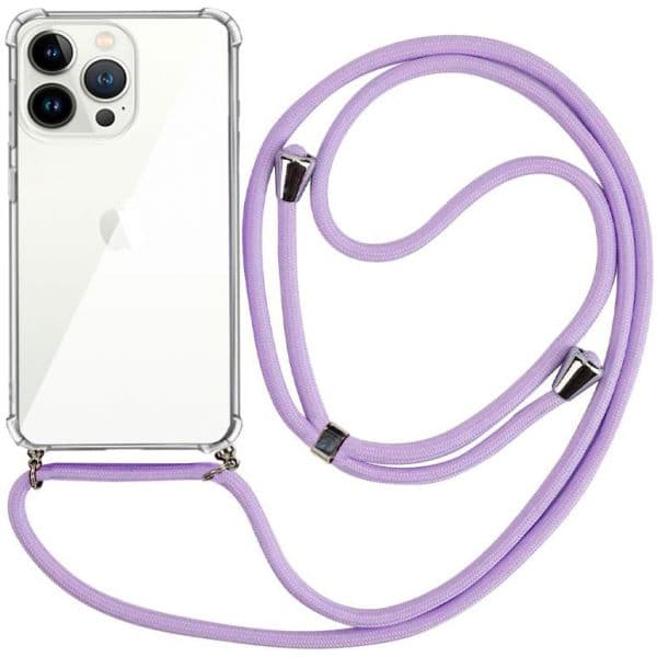 Capa iPhone 13 Pro Silicone Cord Cor: Lilás