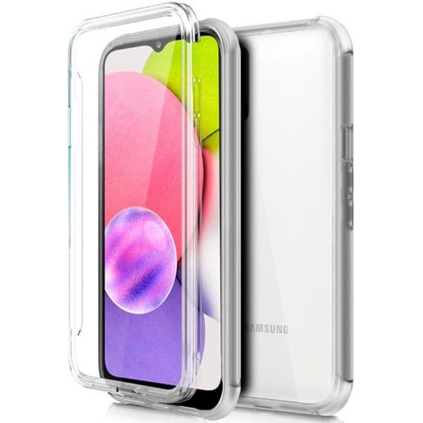 Cool Accesorios Capa de Silicone 3D para Samsung A037F Galaxy A03s (frente + verso transparente)