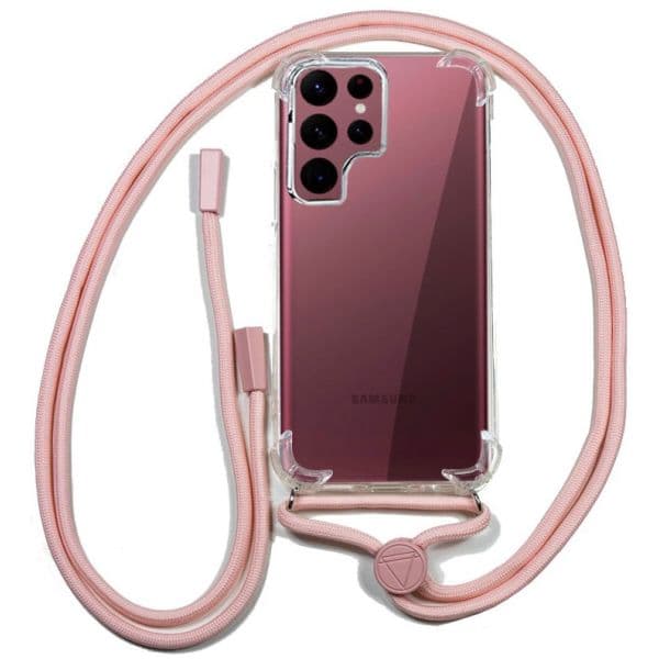 Cool Accesorios Capa para Samsung Galaxy S22 Ultra S908 Cordão Pink