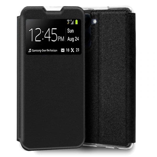 Capa Flip Cover Para Realme C33 Liso Preto Realme C33