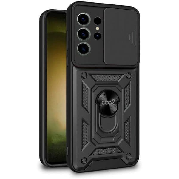 Cool Acessorios Capa Hard Ring Black para Samsung S918 Galaxy S23 Ultra