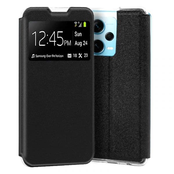 Cool Acessorios Capa Flip Cover para Xiaomi Redmi Note 12 Pro Plus 5G Preto