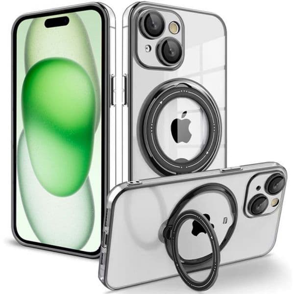 Cool Acessorios Capa Magnética Ring para iPhone 15 Plus Black