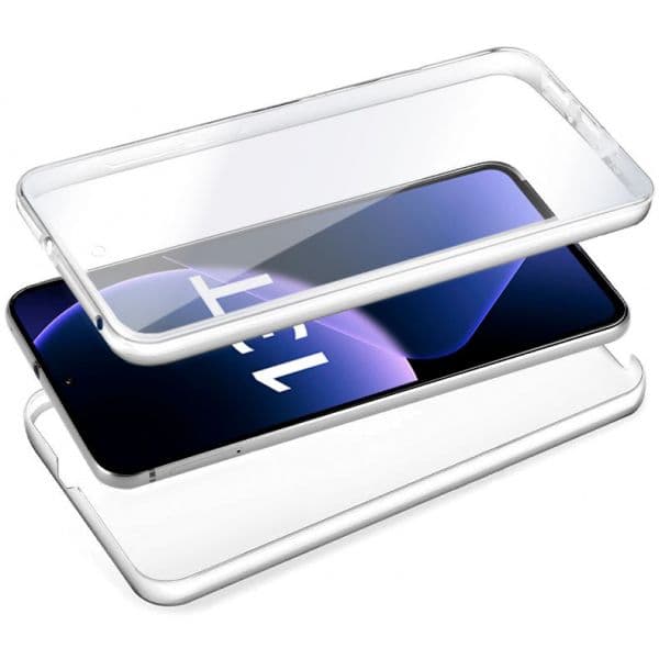 Cool Acessorios Capa Silicone 3D Frontal + Traseira para Xiaomi 13T / 13T Pro Clear