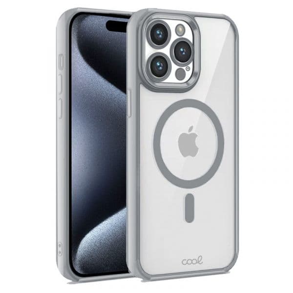 Cool Acessorios Capa Magnética para iPhone 15 Pro Silver