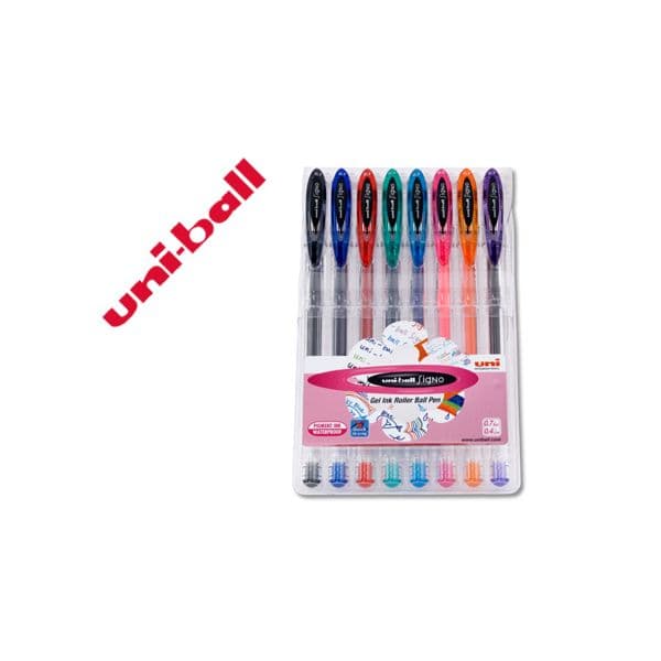 Uni 8 un. Esferográficas Roller Uni-ball UM-120 Basic - UM1208C00