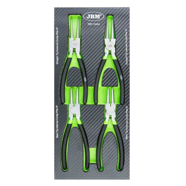 Jbm 8´´ Circlip Plier Set 4 Pieces Verde
