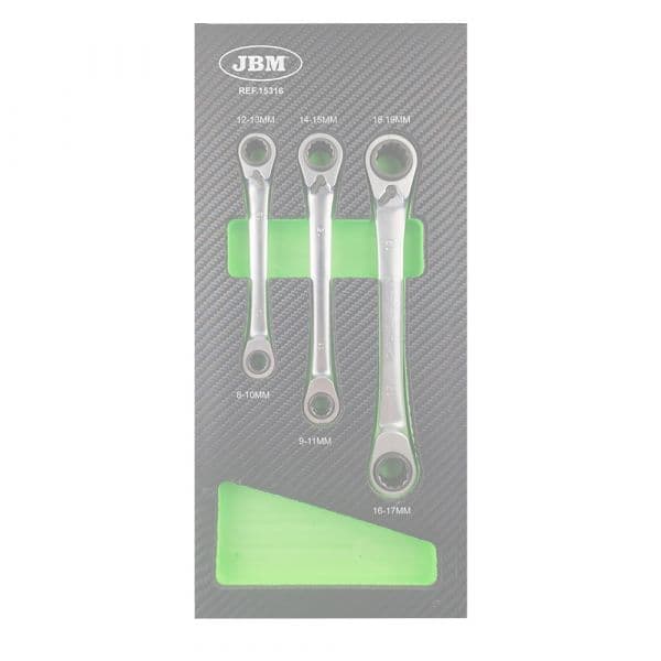 JBM Chave de Catraca 4 em 1 (18-19 mm X 16-17 mm) - JBM15517