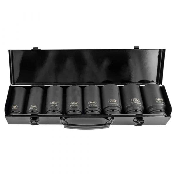 Jbm Pontas 3/4´´ Hexagonal Impact Sockets Set 8 Peças Prateado