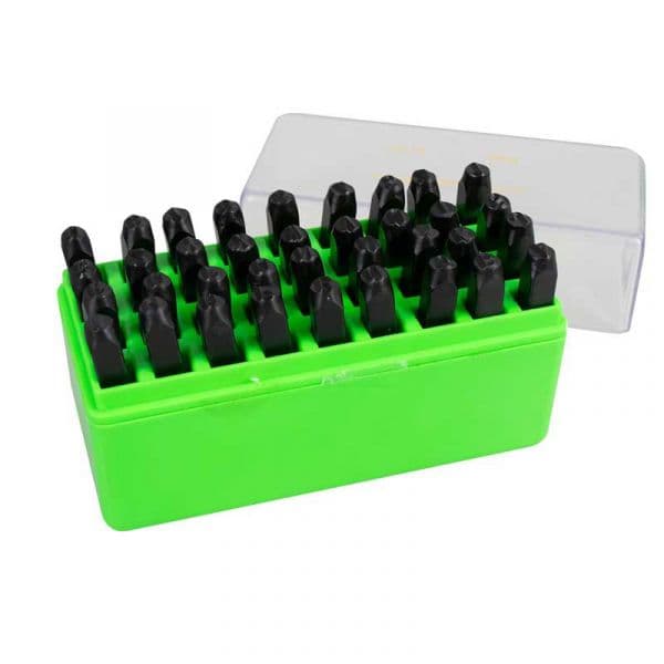Jbm Conjunto de Pontas Set Of 5mm Letters e Numbers Dies Verde