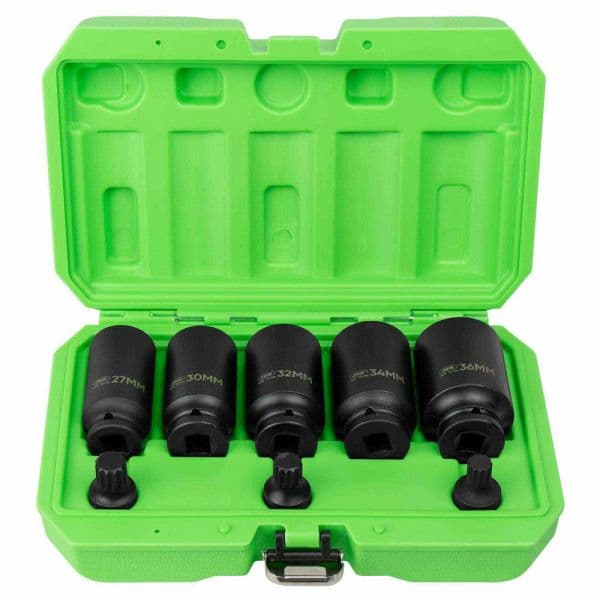 Jbm Pontas 1/2´´ Xzn Sockets e 3 Impact Points Set 5 Peças Verde