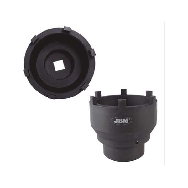 Jbm Benz/man 95-115 Mm Rear Axle Nut Extraction Socket Truck Prateado