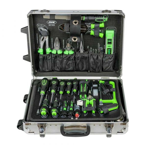 Jbm Aluminum Tool Case Zinc Plated 159 Pieces Verde