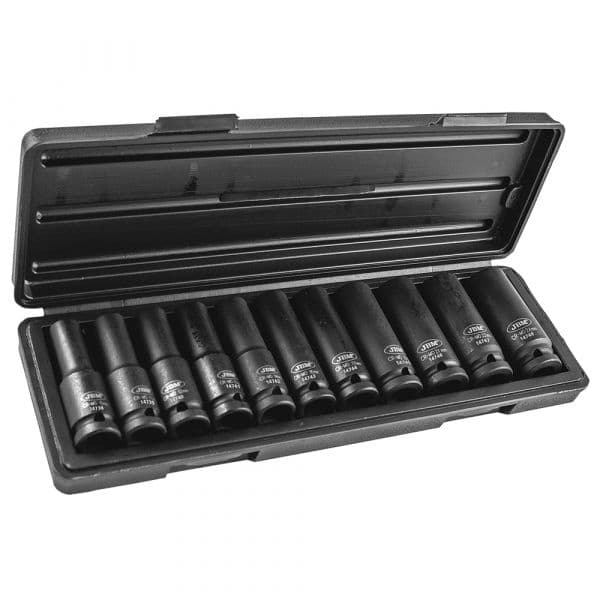 JBM Kit Chaves de Impacto XZN e Soquetes de Impacto Longos 1/2" 12 Cantos